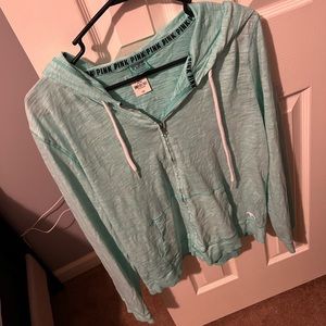 Lightweight full zip Pink Baby Blue Jacket